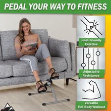 Load image into Gallery viewer, Under-Desk Stationary Bike (Black and Gray)
