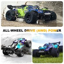 Load image into Gallery viewer, 1:18 Scale All-Terrain RC Car for Adults - 40+KM/H High Speed 4WD Off-Road Remote Control Truck with 2 Rechargeable Batteries