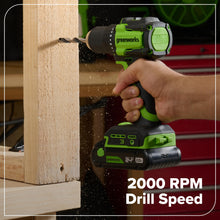 Load image into Gallery viewer, Greenworks 24V Brushless 10PC TOOL, Drill+Impact Driver+Circular Saw+Recip Saw+Jig Saw+Sander+Light+Multi-Tool+Nailer+Grinder (2) 4.0Ah+2.0Ah Batteries (24,000mAh PB) USB-C Charger, High Efficiency