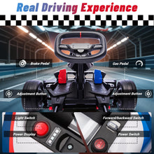 Load image into Gallery viewer, Electric Go Kart with Adjustable Seat, 24V Licensed BMW Drift Kart with Dual 200W Motors (White)