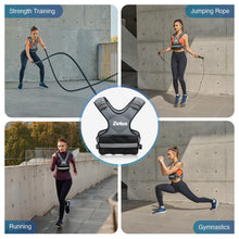 Load image into Gallery viewer, ZELUS Weighted Vest for Men and Women, Adjustable Body Weight Vest Exercise Set for Workouts, 4-10lb/11-20lb/20-32lb with 6 Ironsand Weights for Cardio Strength Training Walking Jogging, 11-20lb. Gray