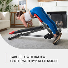 Load image into Gallery viewer, FF Finer Form Multi-Functional Weight Bench for Full All-in-One Body Workout – Adjustable Workout Bench Press for Home Gym, Fitness equipment for Back HyperExtension, Roman Chair Exercise, Sit up