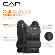 Load image into Gallery viewer, CAP Barbell Adjustable Weighted Vest, 70 lb