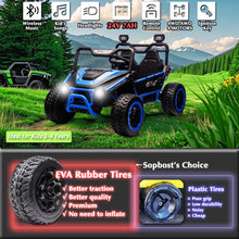 Load image into Gallery viewer, 24V 2 Seater XXL Kids UTV Ride On Car with Remote Control 4WD Off Road Electric Vehicle Ride On Toy Car (Blue)