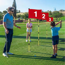 Load image into Gallery viewer, Burbell Golf Flag Stick 6ft, 3 Set Putting Green Flags, Red