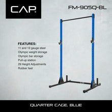 Load image into Gallery viewer, CAP Barbell Power Rack with Pull Up Bar & Attachments - Blue