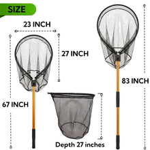 Load image into Gallery viewer, Aqwxc Heavy Duty Aluminum Large Landing Net with Telescoping Handle