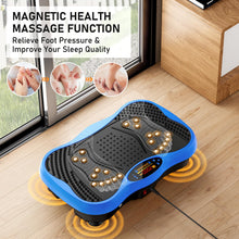Load image into Gallery viewer, Vibration Plate Exercise Machine, 130 Levels Shake Fitness Vibrating Platform for Lymphatic Drainage Weight Loss, Bluetooth Fat Burner for Women Men, Blue