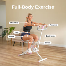 Load image into Gallery viewer, Sunny Health & Fitness Upright Row-N-Ride® Exerciser in Pink