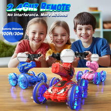 Load image into Gallery viewer, Amphibious Remote Control Car for Boys Kids - 4WD Waterproof 2.4 GHz 360°Rotation RC Stunt Car - Water and Land Pool Toys Cars