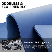 Load image into Gallery viewer, Hatha Yoga Extra Long TPE Yoga Mat 79" x 40” x 1/2" Thick Non-slip Exercise Mat for Home Gym Use, Yoga, Pilates, Fitness & Workouts (Blue)