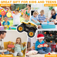 Load image into Gallery viewer, Remote Control Car, 2.4Ghz All Terrain Monster Truck Toys, RC Truck with Music, 3 Lighting Effects, 360 Stunt (Yellow)