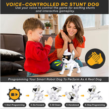 Load image into Gallery viewer, Top Race Robot Dog - Interactive RC Dog Toy with Gesture & Adventure Modes, Programming Treats, Rechargeable - White