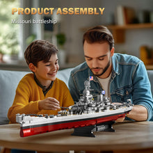 Load image into Gallery viewer, Missouri Battleship Building Kits for Adult Boys (2228 Pieces) - Large Military World-Class Missouri Battleship Model
