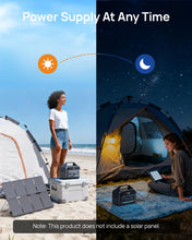 Load image into Gallery viewer, Portable Power Station 288Wh LiFePO4 Battery, 600W Power Bank with AC Outlet Fast Charging 8.4LB Lightweight Solar Generator with Multi-Port Output for Outdoor Camping, Travel, and Emergency Backup