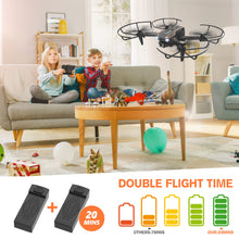 Load image into Gallery viewer, AVIALOGIC Mini Drone with Camera for Kids, Remote Control Helicopter Toys Gifts for Boys Girls, FPV RC Quadcopter with 1080P HD Live Video Camera, Altitude Hold, Gravity Control, 2 Batteries, Black