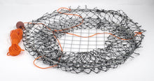 Load image into Gallery viewer, 2 Pack Crab Trap Hoop Net Crab Pot 2 Ring Trap for Pier Dock Jetty Dungeness Rock Blue Crabs with Float, Line Bait Clip and Bag 24" x 20" x 14" (2 Pack)