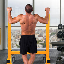 Load image into Gallery viewer, BalanceFrom Steel Frame Multi-Functional Exercise Fitness Dip Stand Station - Yellow