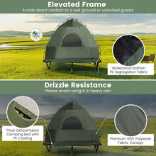 Load image into Gallery viewer, Goplus Camping Tent Cot, 5-in-1 Folding Camping Bed with Air Mattress, Pillow, Sleeping Bag, Waterproof Elevated Tent Shelter, Portable Outdoor Sleeping Cot with Carry Bag for Picnic, Trip (2-Person)