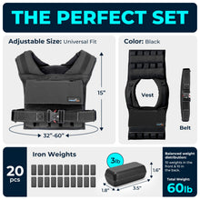 Load image into Gallery viewer, Gymnastics Power Weighted Vest Adjustable for Men and Women – Workout Weight Training Vest for Fitness, Running, Strength, Exercise & Cross Training