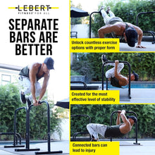 Load image into Gallery viewer, Lebert Fitness EQualizers | Frank Medrano Signature Series Equalizer Dip Bars | Black Matte XXL