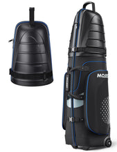 Load image into Gallery viewer, Golf Travel Bags for Airlines with Wheels, Hard Case Top and 1680D Heavy Duty Oxford Protect Golf Clubs, Lightweight and Easy to Maneuver, Black and Blue