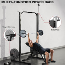 Load image into Gallery viewer, DONOW Olympic Weight Bench with Squat Rack Adjustable Workout Bench with Rack for Bench Press Sthrength Training (Red)