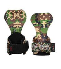 Load image into Gallery viewer, Cobra Grips Weight Lifting Gloves with Adjustable Neoprene Padded Wrist Wraps - (PRO Green CAMO Rubber)