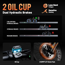 Load image into Gallery viewer, Dual Motor 46-50MPH 5000W/4000W 60V 80Ah 200Miles Electric Bike for Adults, Long Range Electric Mountain Bike 26" Fat Tire