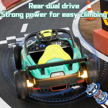 Load image into Gallery viewer, 12V 12Ah Electric Go Kart for Kids, Drift Kart with Remote Control, Ride On Go Cart with Slow Start Function, Blue