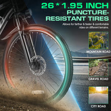 Load image into Gallery viewer, Electric Bike for Adults, Peak 780W Ebike 26" Electric Mountain Bike, 22MPH Adult Electric Bicycles Commuter Ebike with 48V Battery