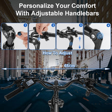 Load image into Gallery viewer, Electric Bike for Adults, 48V 500Wh EBike, UP to 60 Miles, Removable Battery, Fast-Charge, 26" Commuter Electric Bicycles, 7-Speed