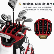 Load image into Gallery viewer, uniHimal Golf Cart Bag, 15 Way Organizer Divider Top with Handles