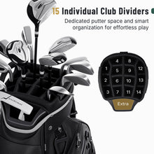 Load image into Gallery viewer, uniHimal Golf Cart Bag, 15 Way Organizer Divider Top with Handles