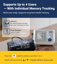 Load image into Gallery viewer, A&D Medical Blood Pressure Monitor for Home Use, UA-767F, Wide-Range Cuff (8.6-16.5"/22-42cm), White & Grey
