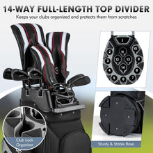 Load image into Gallery viewer, Tangkula Golf Cart Bag, 14-Way Full Length Dividers, Grey