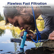 Load image into Gallery viewer, Membrane Solutions Personal Water Filter Straw S1 (Blue, 4 Pack)