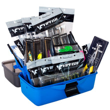 Load image into Gallery viewer, Vipfish Fishing Tackle Box with Tackle Included Lures, 3-Layer Tackle Kit