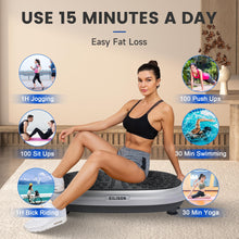 Load image into Gallery viewer, EILISON FitMaxx 3D XL Vibration Plate Exercise Machine - Whole Body Workout Vibration Platform w/Loop Bands - Lymphatic Drainage Machine for Weight Loss, Shaping, Recovery (Fitmaxx Silver)