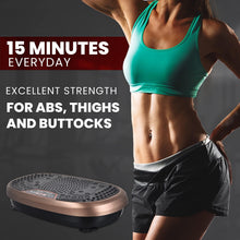 Load image into Gallery viewer, EILISON FitMaxx 3D XL Vibration Plate Exercise Machine - Whole Body Workout Vibration Platform w/Loop Bands - Lymphatic Drainage Machine for Weight Loss, Shaping, Recovery (Fitpro Brown)