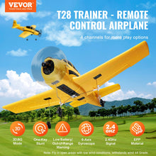 Load image into Gallery viewer, RC Plane, 2.4GHZ 4 Channel RC Airplane with 6-Axis Gyro Stabilizer&2 Batteries, Ready to Fly T28 Trainer Aircraft Plane Toy, RC Glider