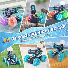 Load image into Gallery viewer, Castle Amphibious Remote Control Car, 4WD RC Cars for Boys Age 8-12 with Water Gun, Remote Control Boat for Kids, Toys
