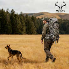 Load image into Gallery viewer, MOXULE Pro 2400 Camo Frame Backpack - Meat Hauler Pack with Rain Cover