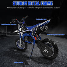 Load image into Gallery viewer, 50cc Gas Power Dirt Bike, 49cc Mini Motorcycle with Off-Road Tires, Gas Power Motocross, Blue White