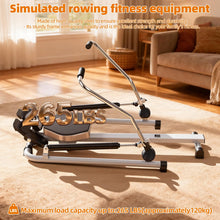 Load image into Gallery viewer, Water Rowing Machine, Hydraulic Rower with LCD Monitor