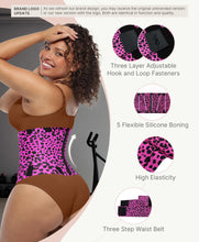 Load image into Gallery viewer, FeelinGirl Corset Perspiring Workout Waist Trainer Corset Trimmer Belt for Women Belly Band Body Shaper- Rose Leopard M