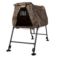 Load image into Gallery viewer, Momarsh Invisi Lab Dog Blind for Waterfowl Hunting | Adjustable Pet Blind for Dry or Wet Land Hunting & Training | Water Resistant Shell with Mesh Draining Bottom | Original Shadowgrass