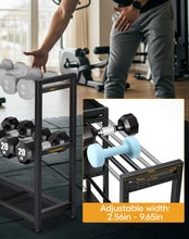 Load image into Gallery viewer, FHXZH 3-Tier Dumbbell Rack Stand Only - Adjustable Weight Rack for Home Gym -(Black)