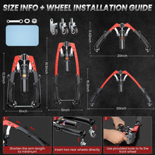 Load image into Gallery viewer, Twister Arm Trainer, 3 in 1 Hydraulic Power Chest Workout Equipment with Ab Roller Wheels and Hook- Red