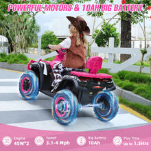 Load image into Gallery viewer, 2 Seater Ride on ATV for Big Kids, 4 Wheeler Quad Ride on Toy with 10AH Battery,2 * 80 W Motor, 4mph Max Speed, Pink